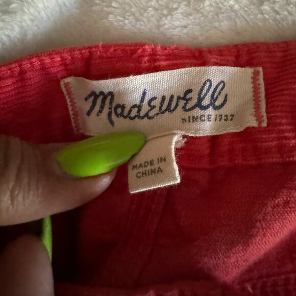 Madewell Coral Corduroy Skinny Pants - Picture 3 of 4